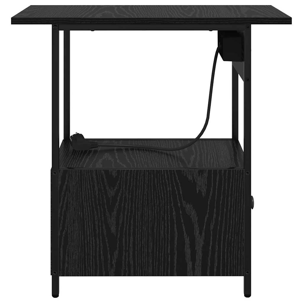 Noćni ormar Crni hrast 60 x 30 x 61 cm Konstruirano drvo