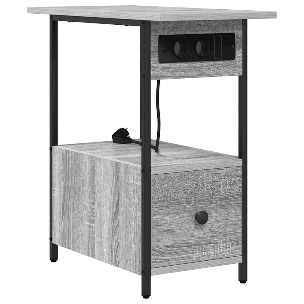 Noćni ormar Siva Sonoma 60 x 30 x 61 cm Konstruirano drvo