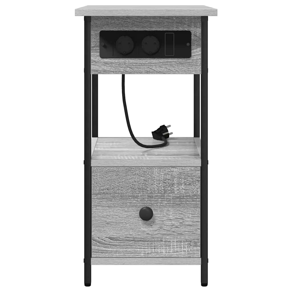 Noćni ormar Siva Sonoma 60 x 30 x 61 cm Konstruirano drvo