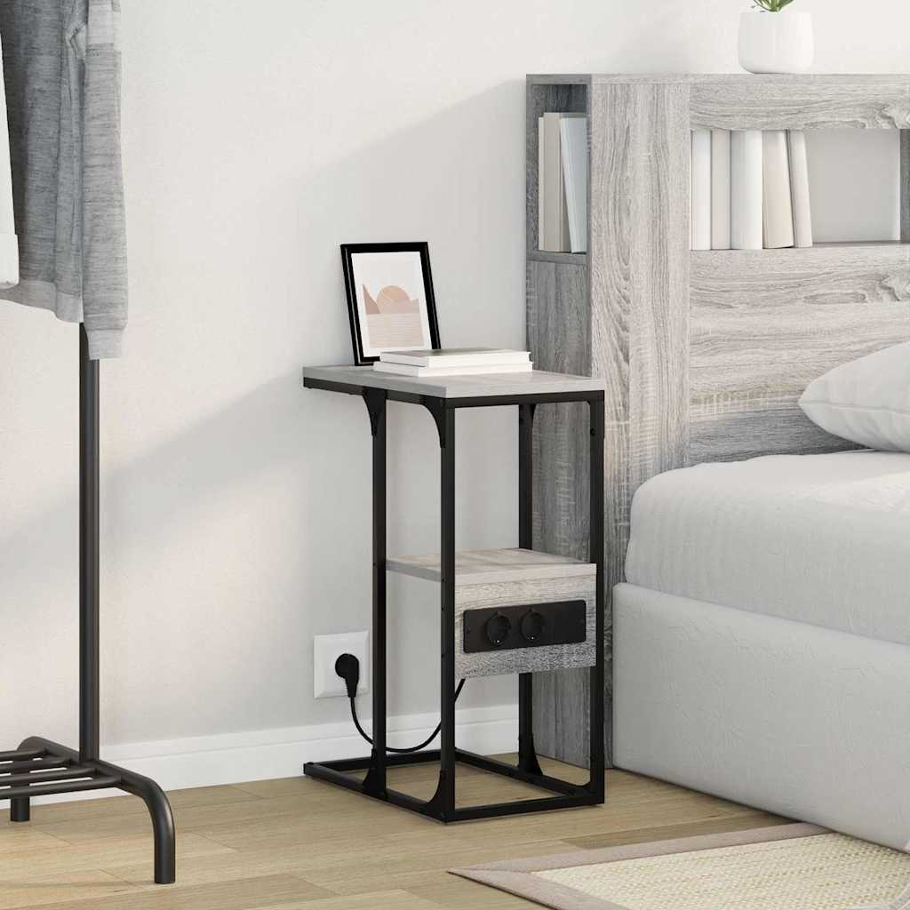 Noćni ormar s ladicama Sivi hrast sonoma 41.5 x 26 x 60.5 cm