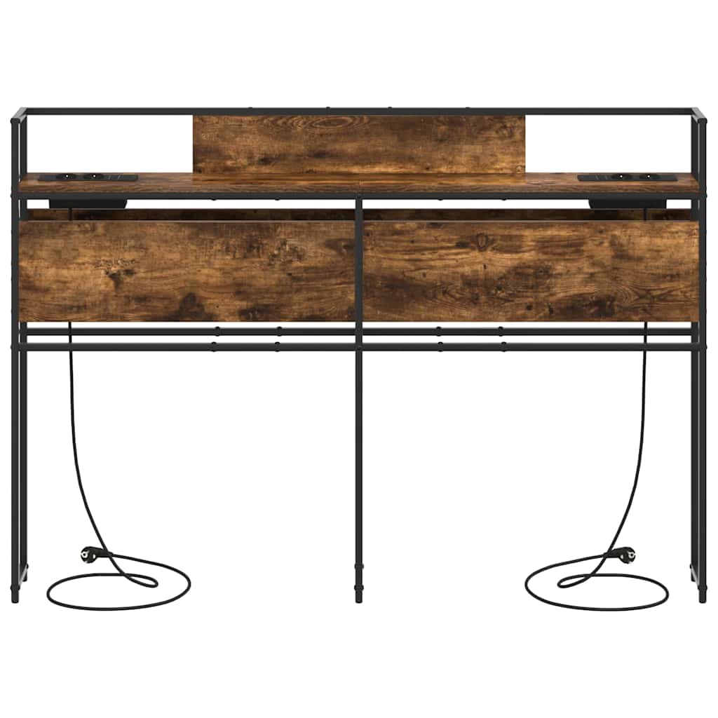 Skladišno uzglavlje s pohranom Dimljeni hrast Konstruirano drvo