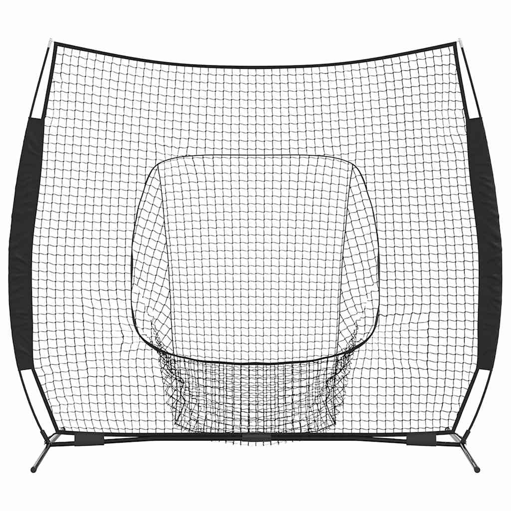 Mreža za vježbanje baseballa Crna 250 x 106 x 209 cm Poliester