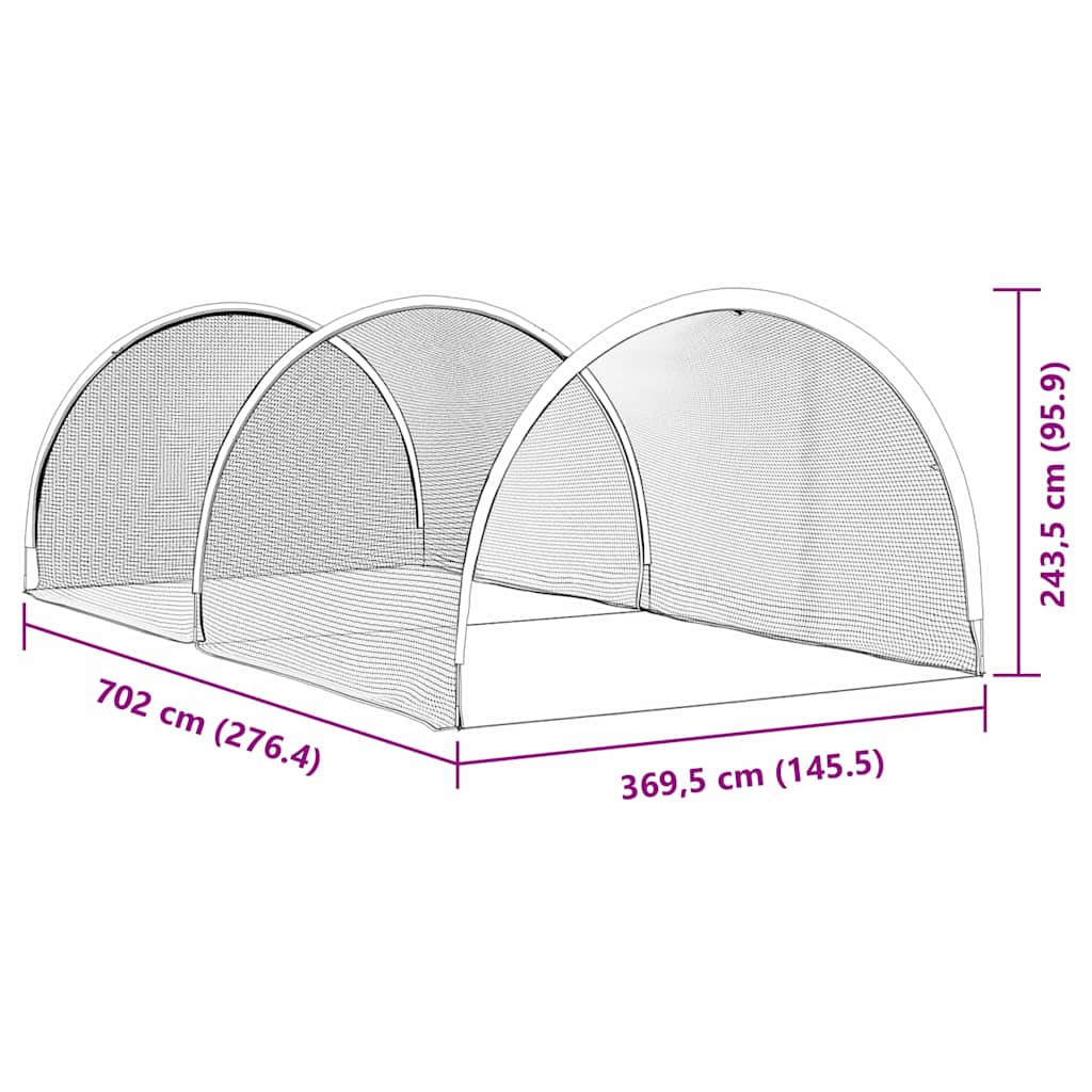 Bejzbol & Softbol Crna 702 x 369,5 x 243,5 cm Poliester