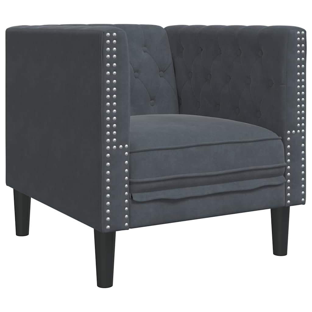 Sofa Tamno siva 74,5 x 71 x 70,5 cm Baršun