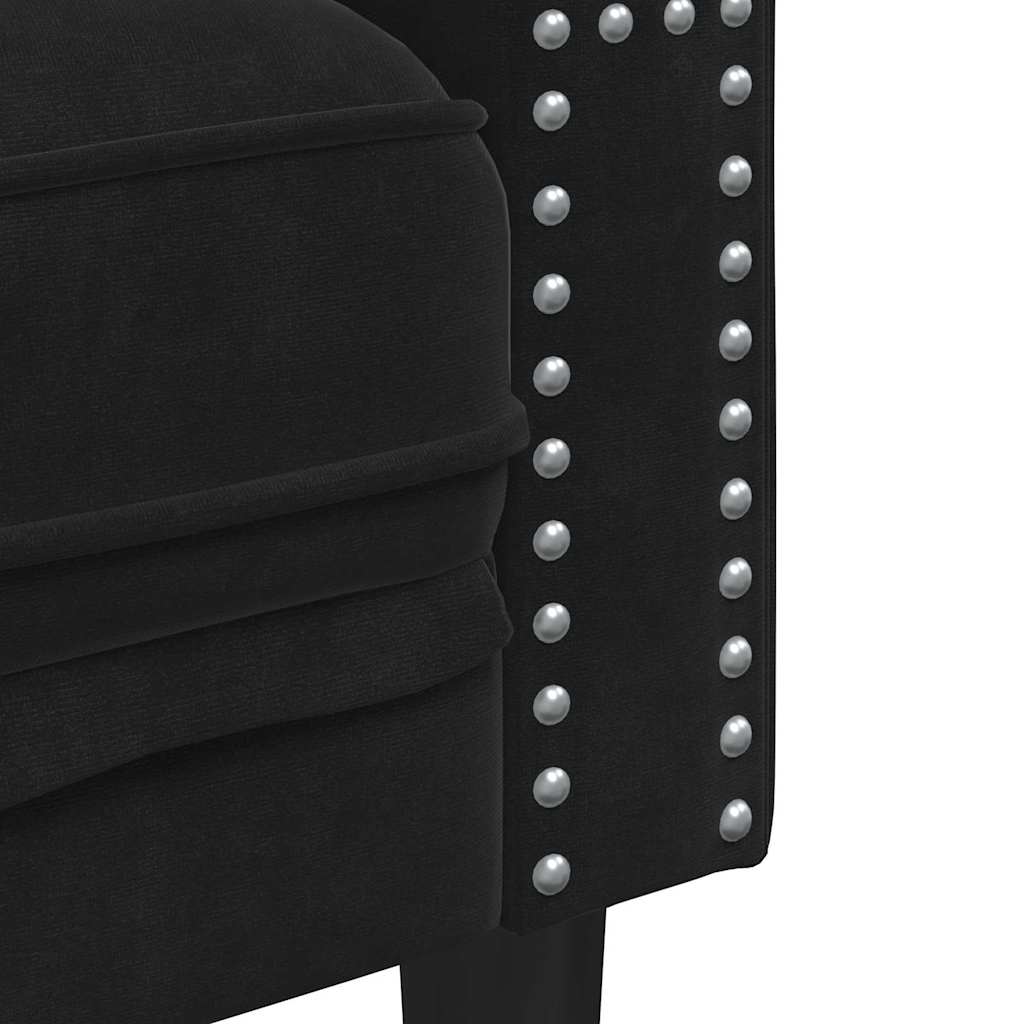 Sofa Crna 74,5 x 71 x 70,5 cm Baršun
