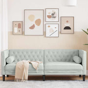 Sofa Svijetlo siva 194 x 74,5 x 70,5 cm Baršun