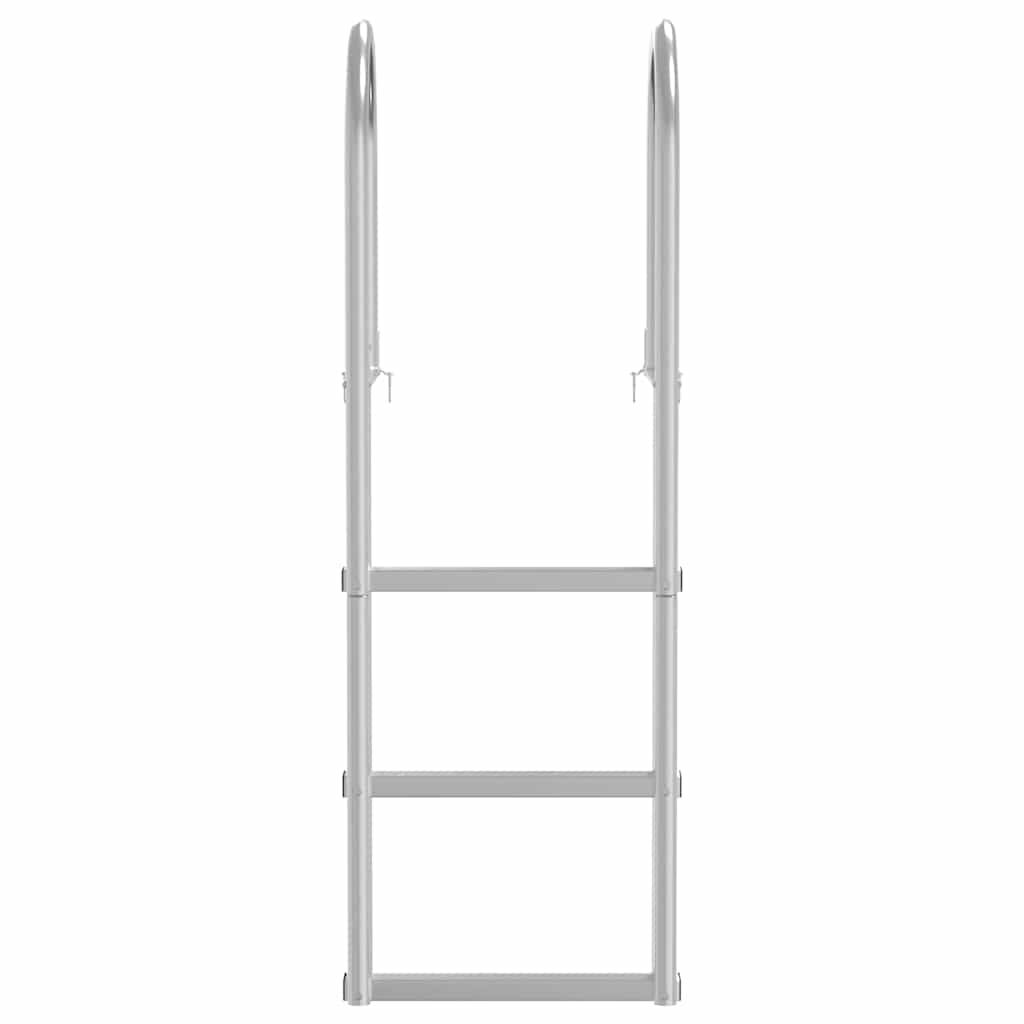 Ljestve za dok s 3 koraka Srebrno 45 x 11,5 x 134 cm Aluminij