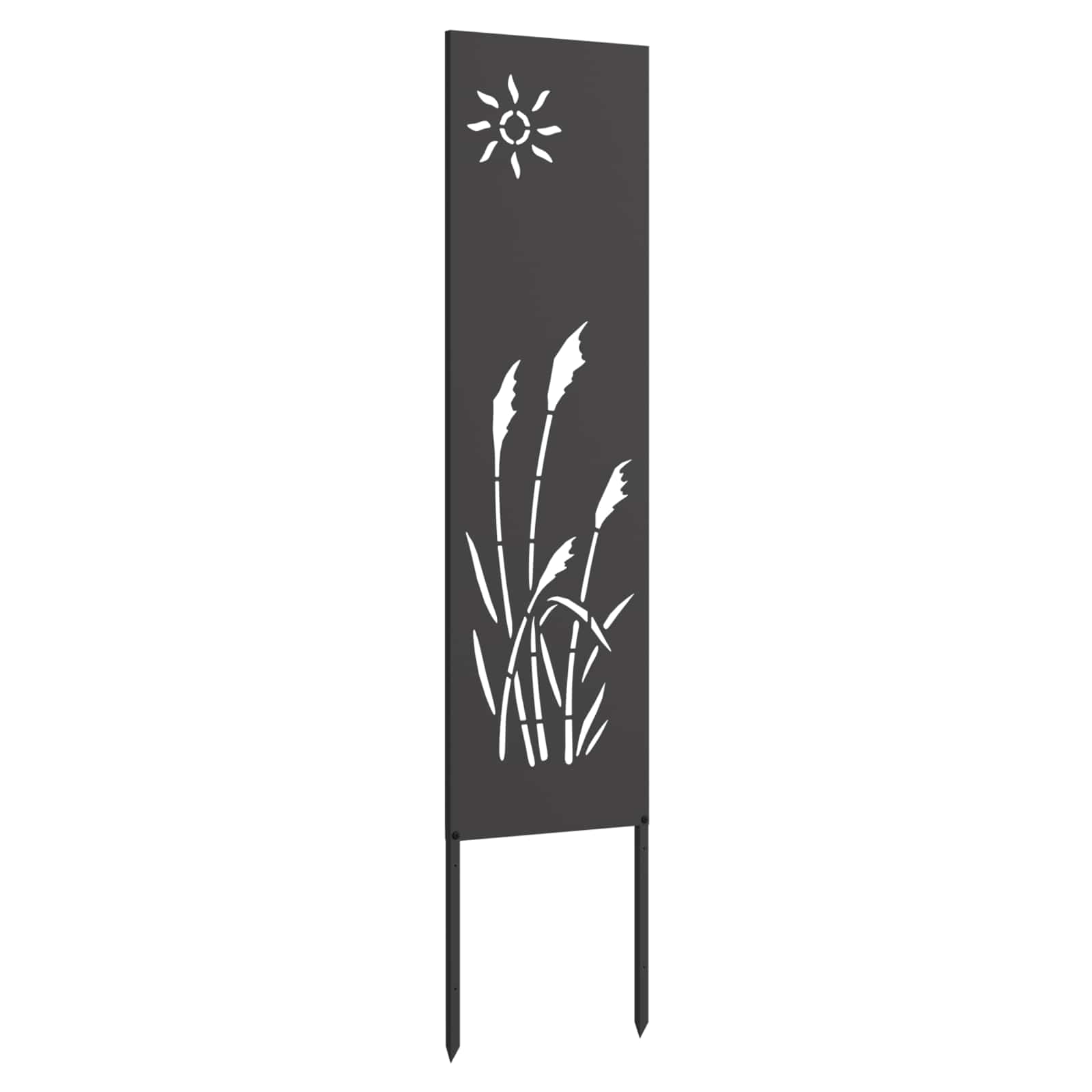 Privatnost u vrtu Crna 32 x 140 cm Hladno valjana čelična