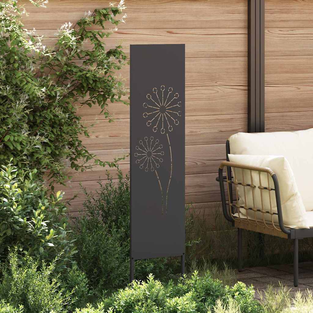 Privatnost u vrtu Crna 32 x 140 cm Hladno valjana čelična