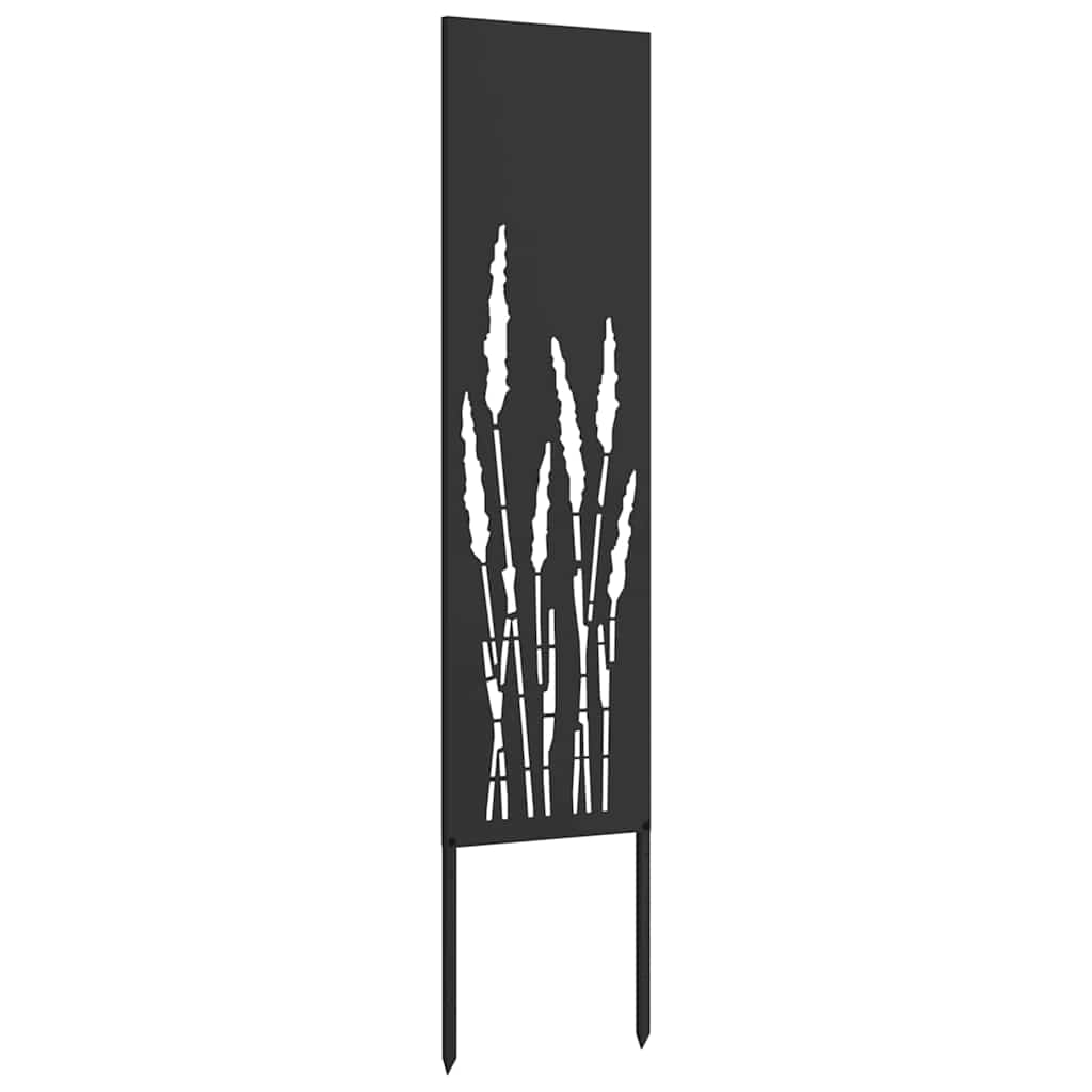 Privatnost u vrtu Crna 32 x 140 cm Hladno valjana čelična