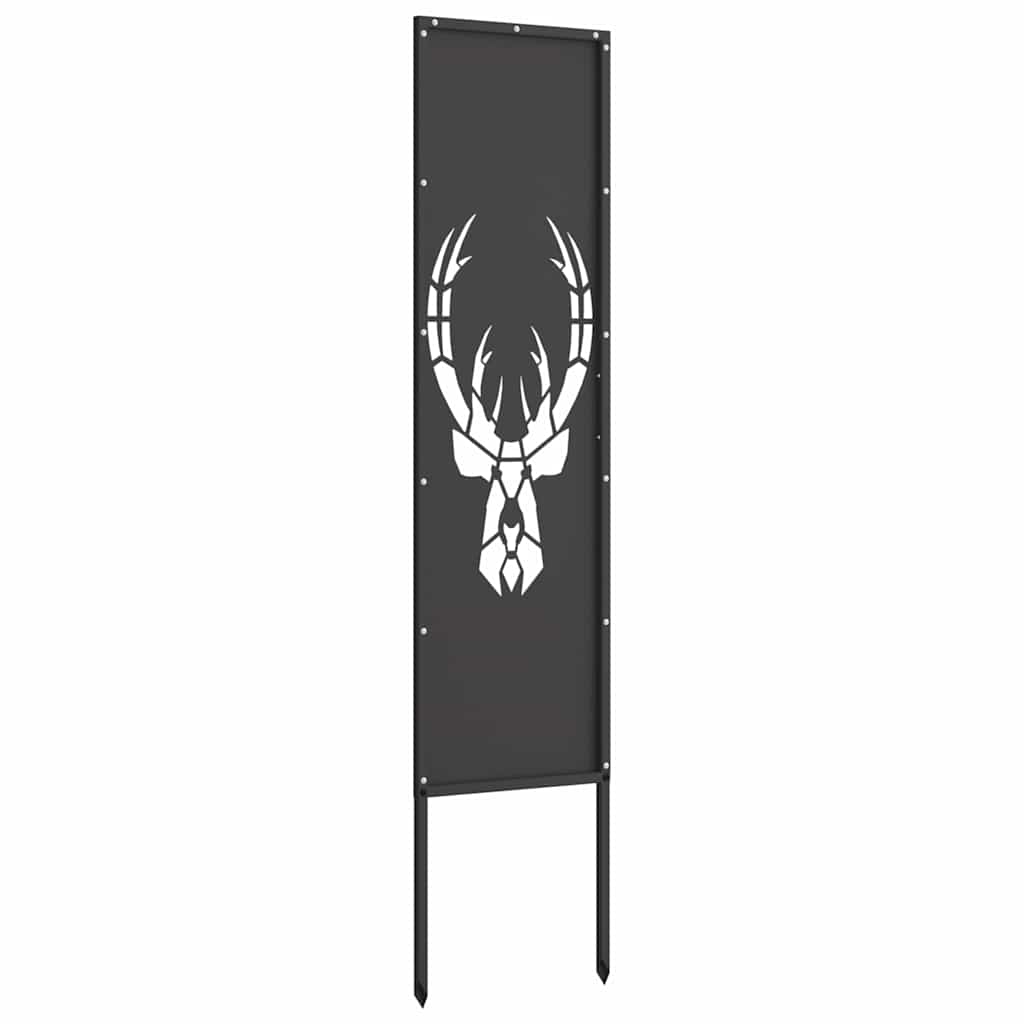Privatnost u vrtu Crna 32 x 140 cm Hladno valjana čelična