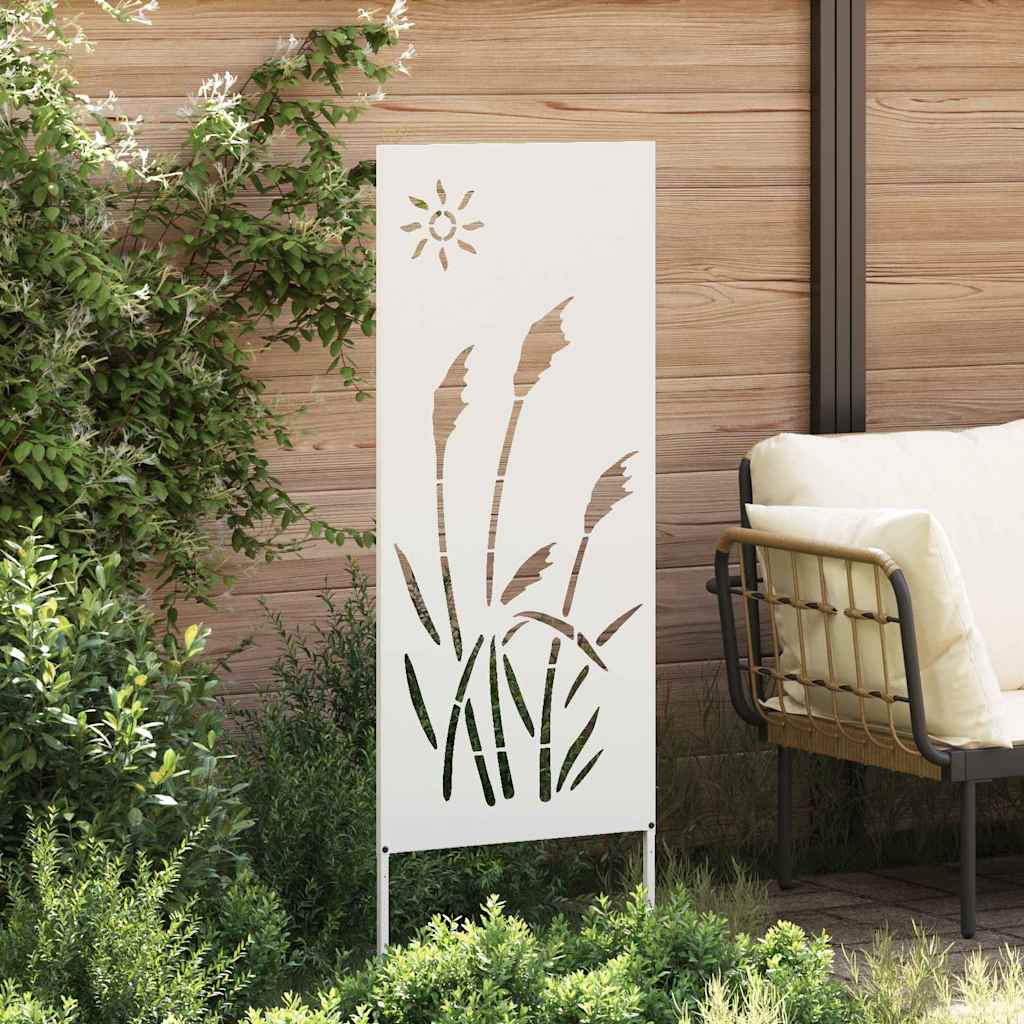 Privatnost u vrtu Bijelo 50 x 140 cm Hladno valjana čelična