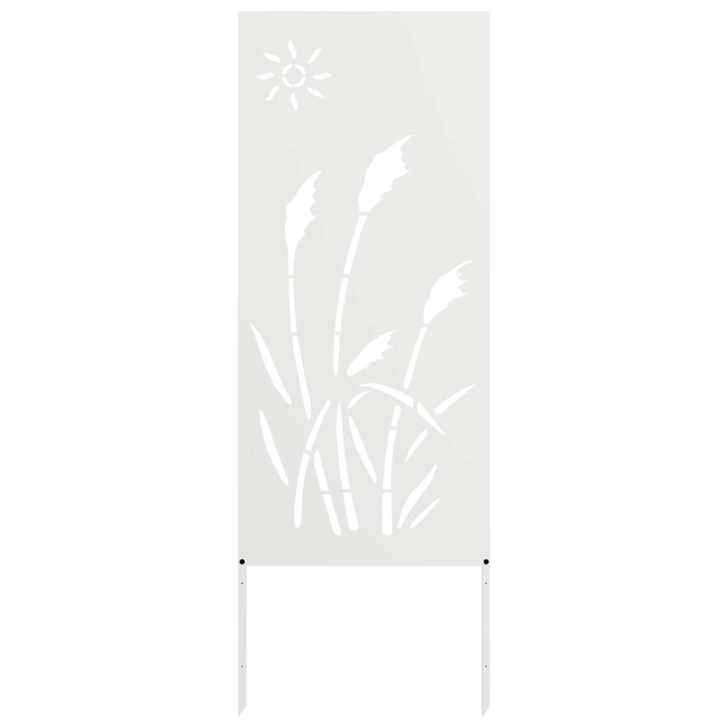 Privatnost u vrtu Bijelo 50 x 140 cm Hladno valjana čelična