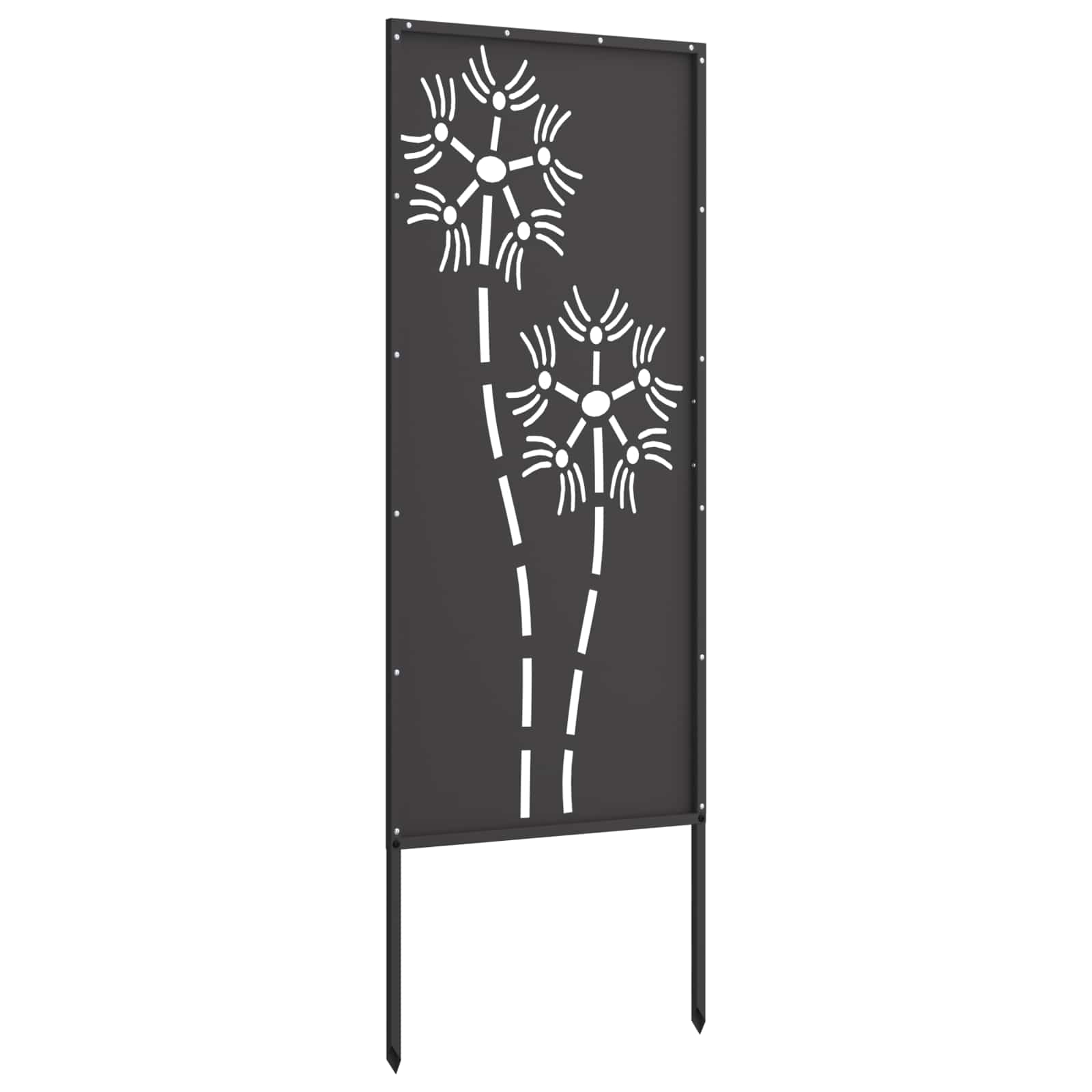 Privatnost u vrtu Crna 50 x 140 cm Hladno valjana čelična