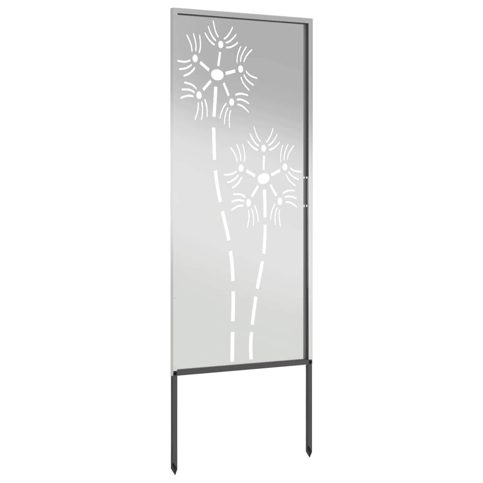 Privatnost u vrtu Rezbarija Srebrno 50 x 140 cm Pocinčani čelik