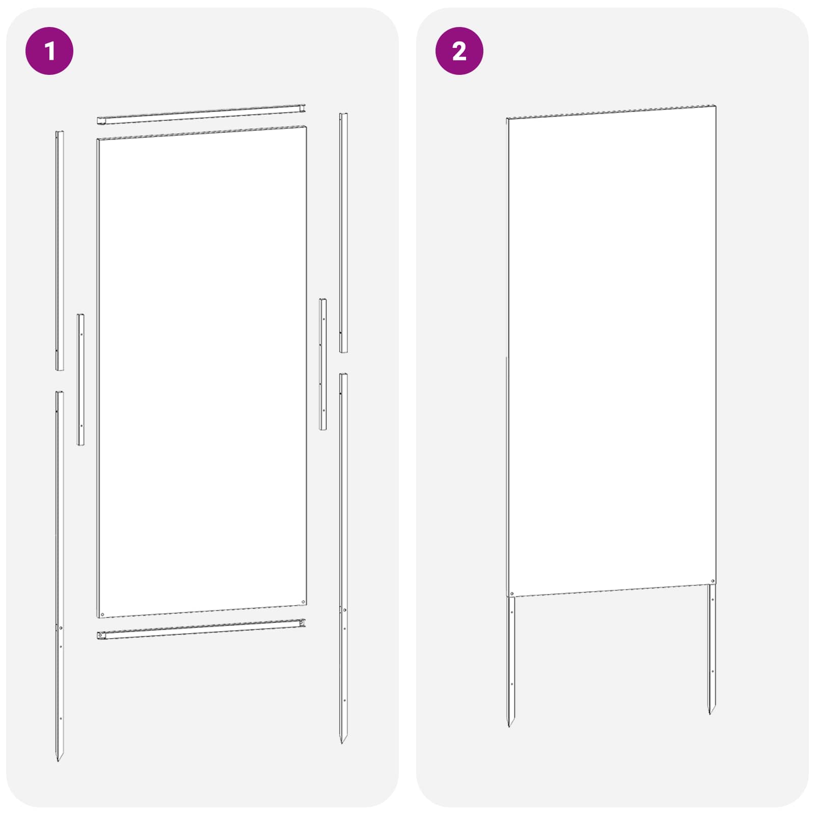 Privatnost u vrtu Bijelo 50 x 140 cm Hladno valjana čelična