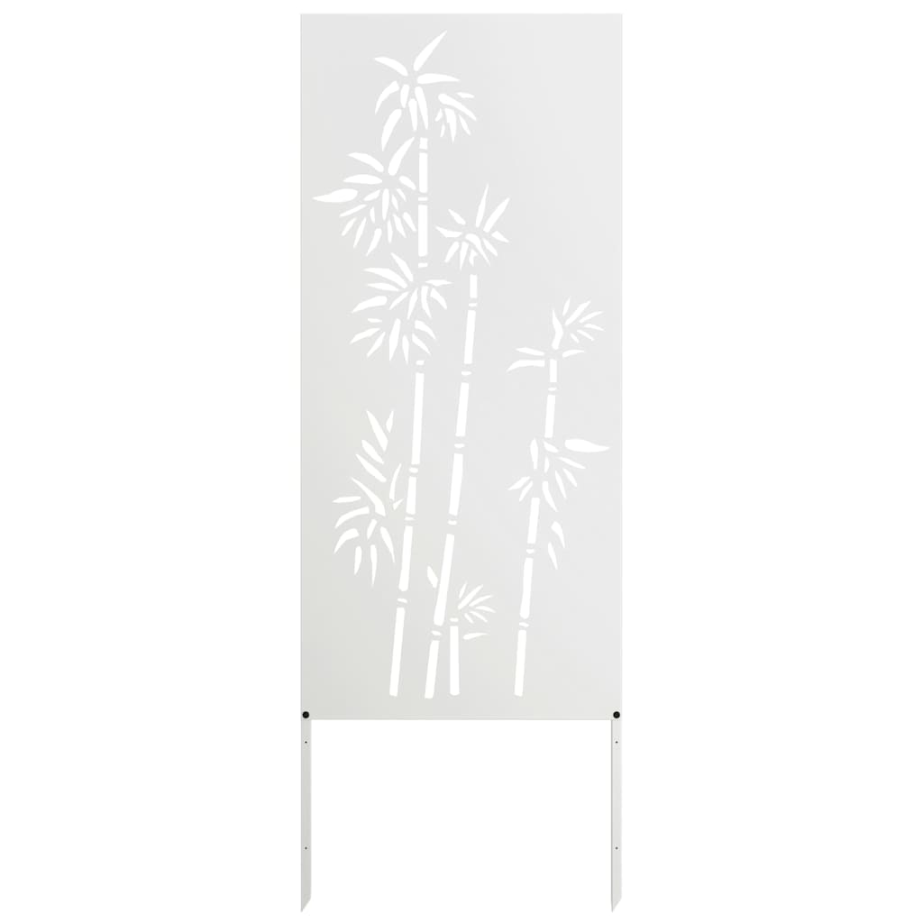 Privatnost u vrtu Bijelo 50 x 140 cm Hladno valjana čelična