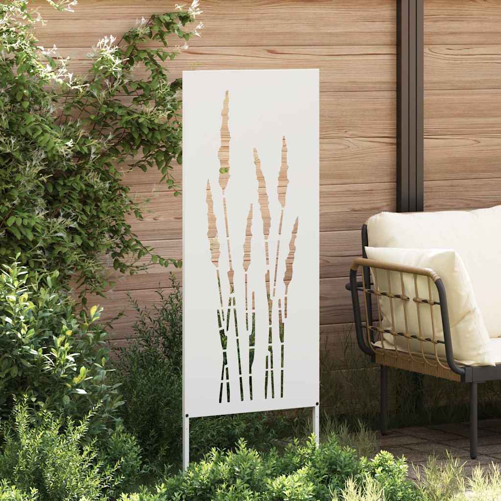 Privatnost u vrtu Bijelo 50 x 140 cm Hladno valjana čelična