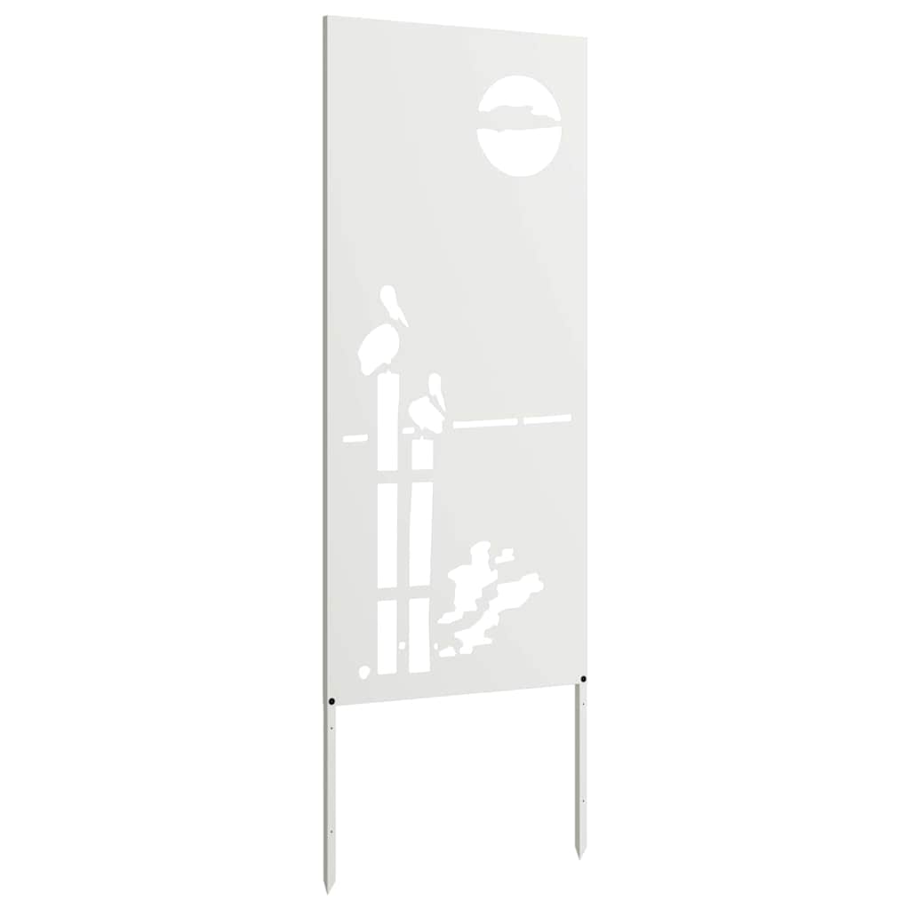 Privatnost u vrtu Bijelo 50 x 140 cm Hladno valjana čelična