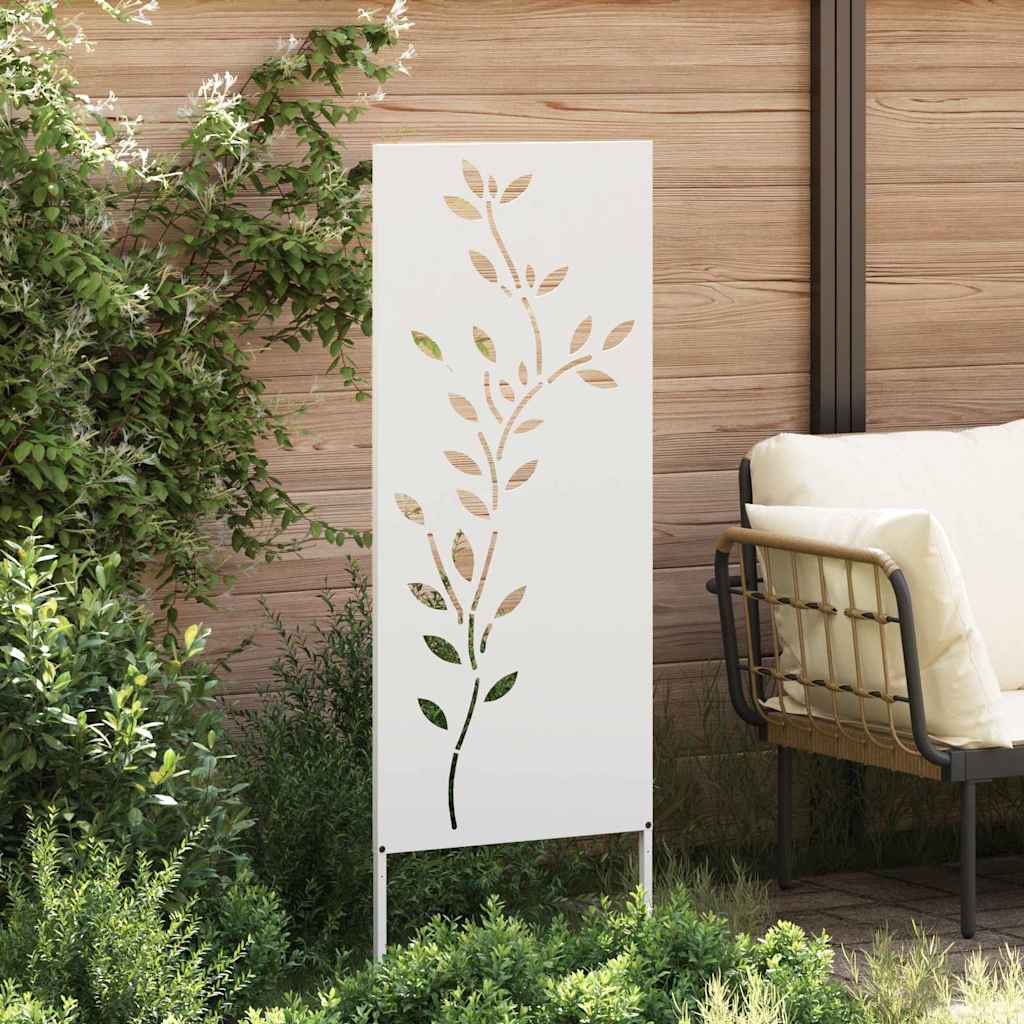 Privatnost u vrtu Bijelo 50 x 140 cm Hladno valjana čelična