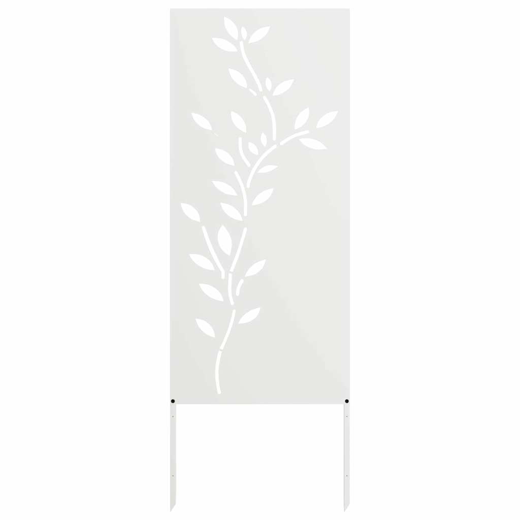 Privatnost u vrtu Bijelo 50 x 140 cm Hladno valjana čelična