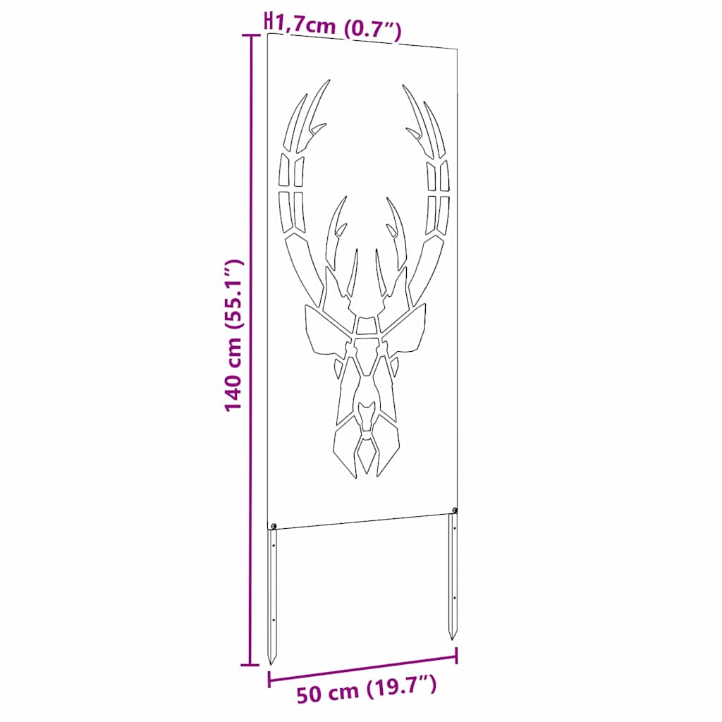 Privatnost u vrtu Srebrno 50 x 140 cm Pocinčani čelik