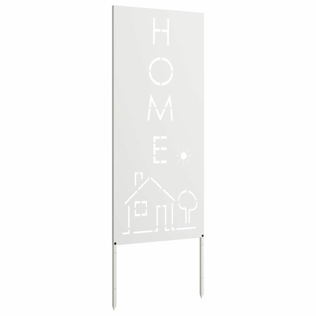 Privatnost u vrtu Bijelo 50 x 140 cm Hladno valjana čelična