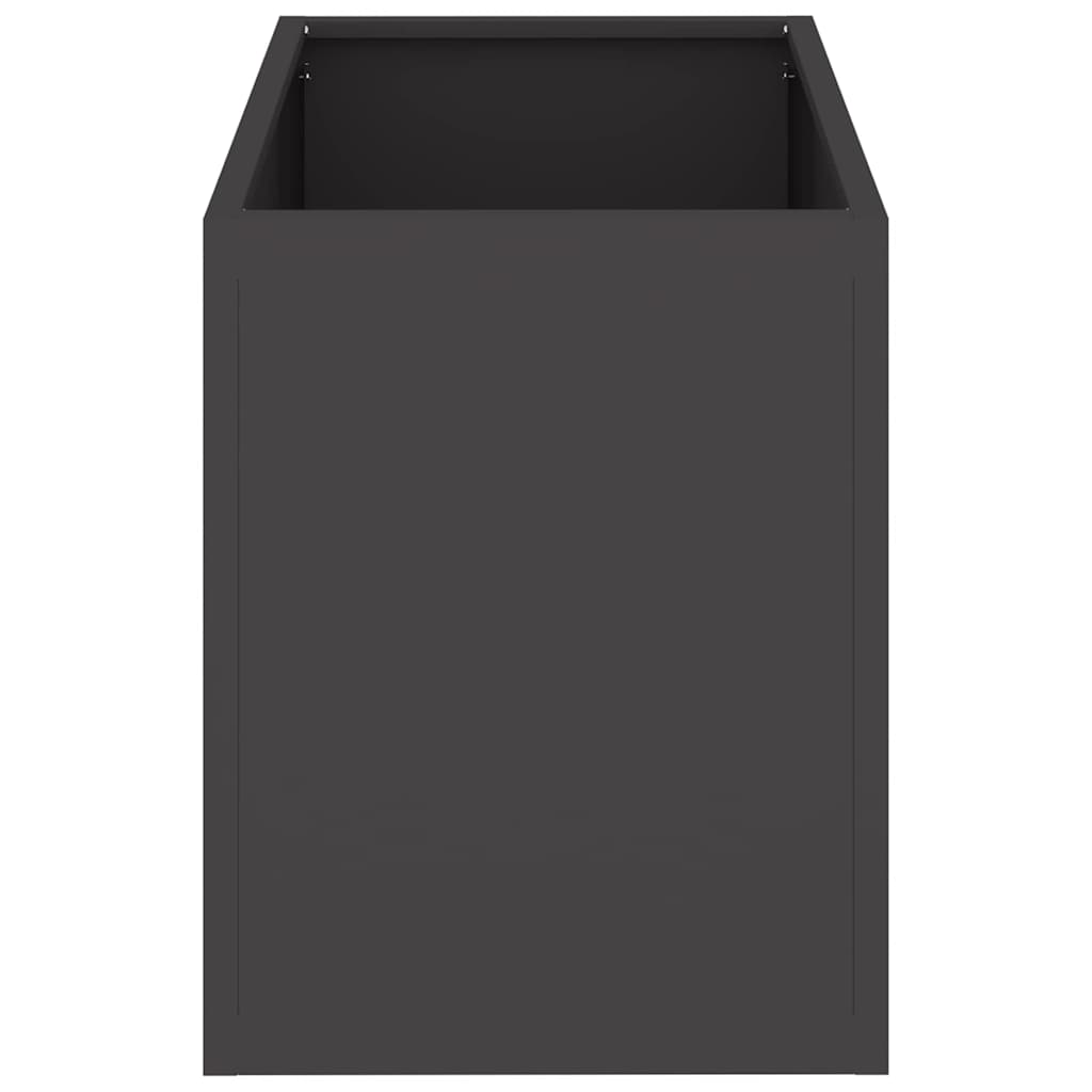 Vrtna saksija Crna 50 x 32 x 40 cm Čelična vrata