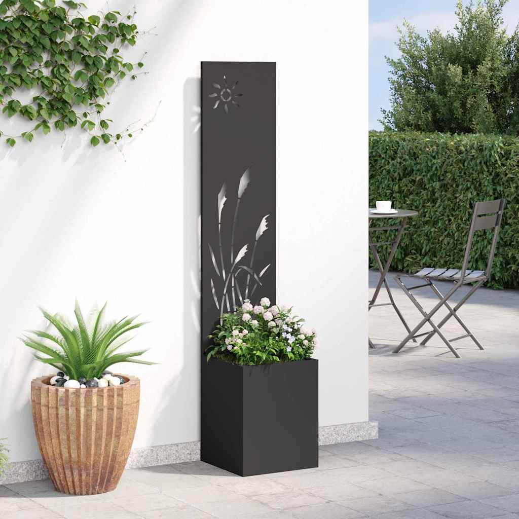 Privatnost u vrtu Crna 32 x 150 cm Hladno valjana čelična
