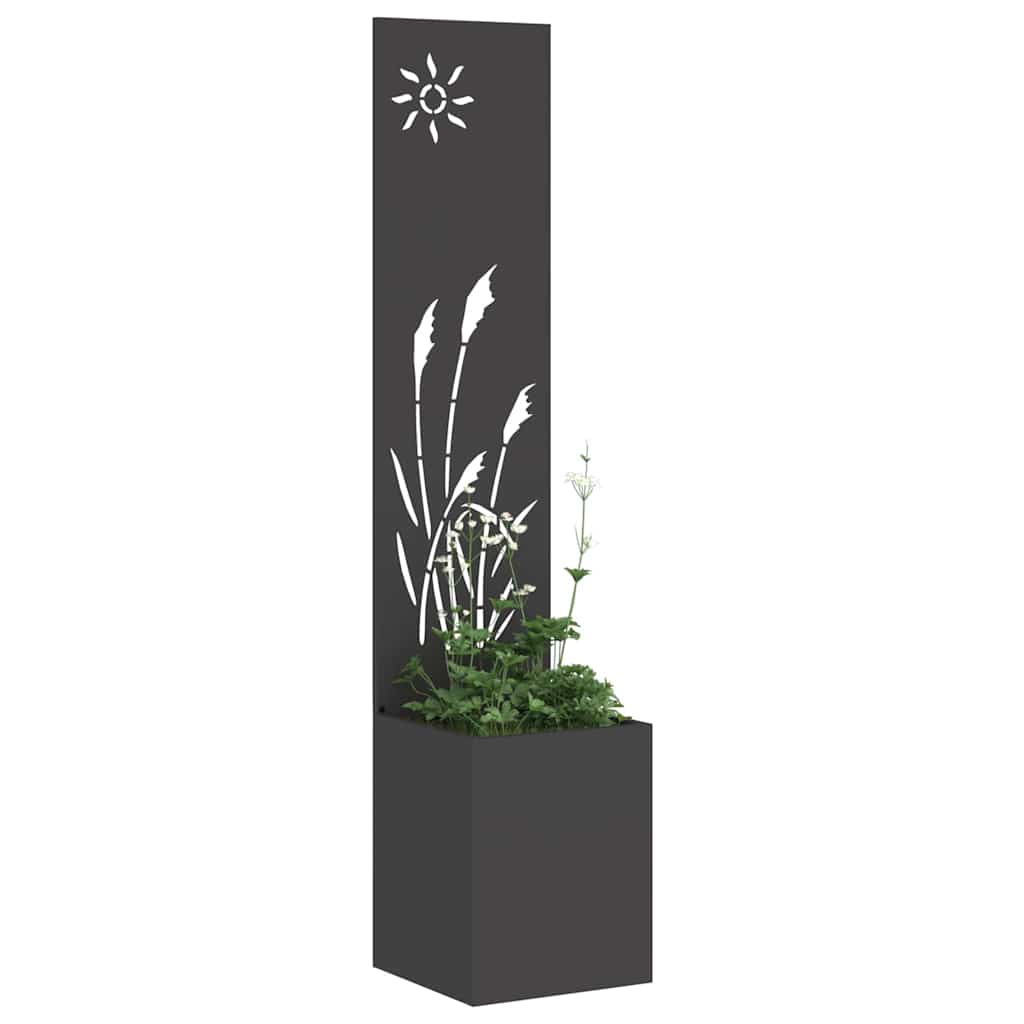 Privatnost u vrtu Crna 32 x 150 cm Hladno valjana čelična
