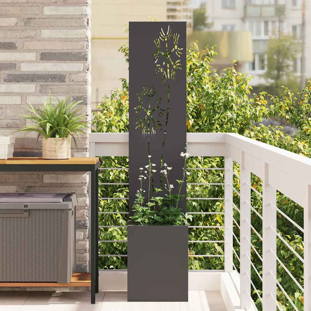 Privatnost u vrtu Crna 32 x 150 cm Hladno valjana čelična