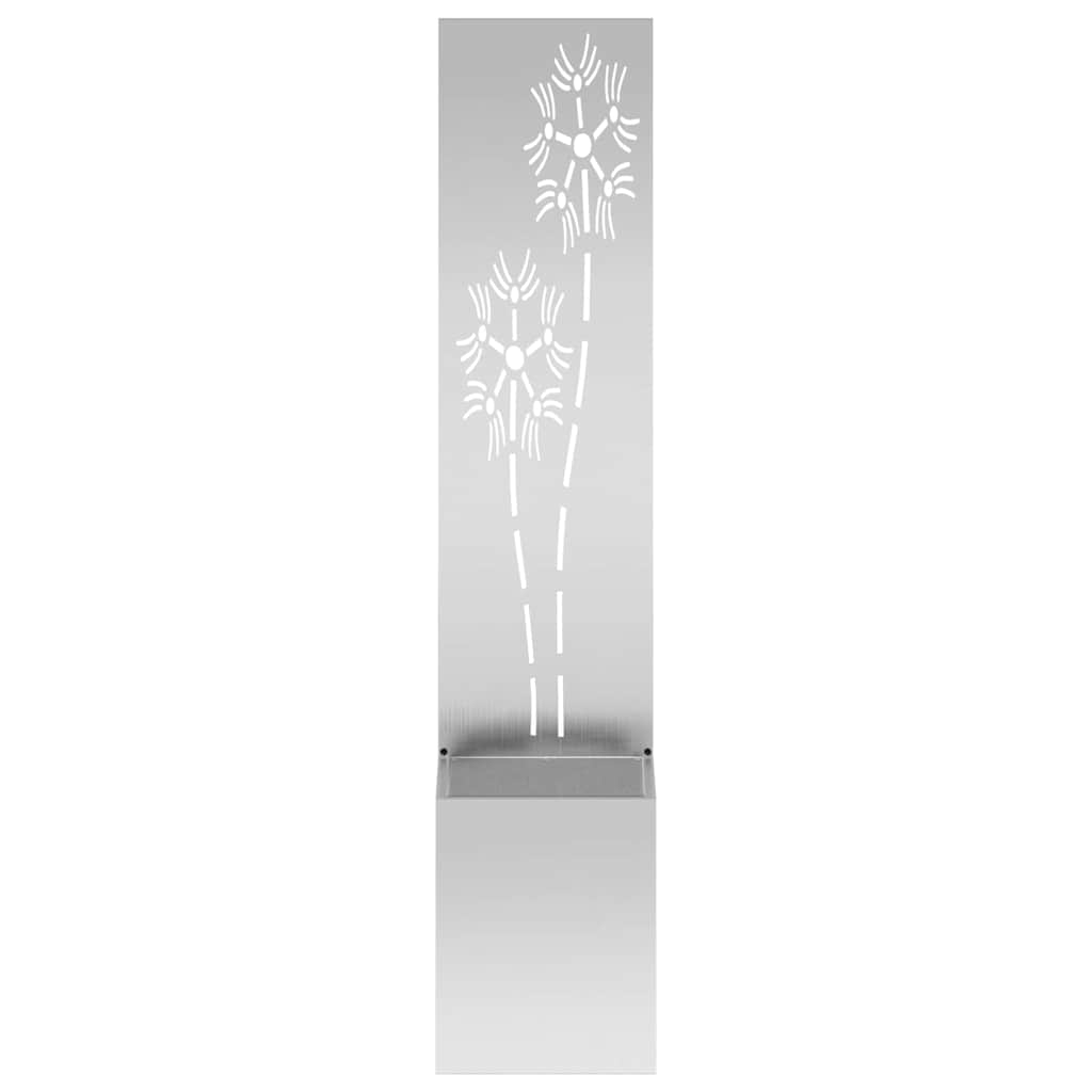 Privatnost u vrtu Cvjetni Srebrno 32 x 150 cm Pocinčani čelik