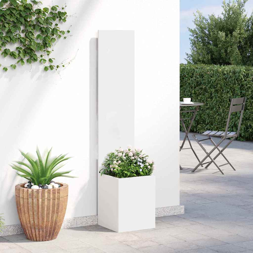 Privatnost u vrtu Bijelo 32 x 150 cm Hladno valjana čelična