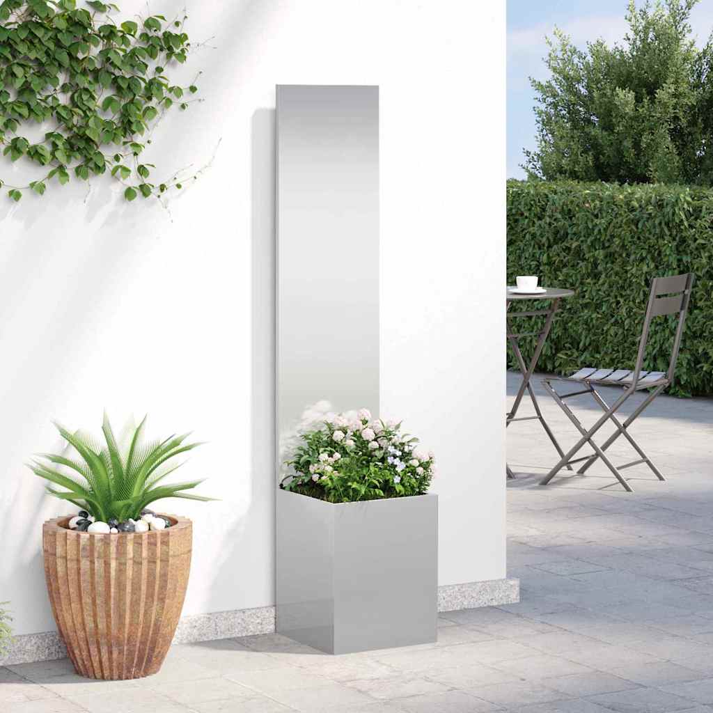 Privatnost u vrtu Srebrna 32 x 150 cm Nehrđajući čelik