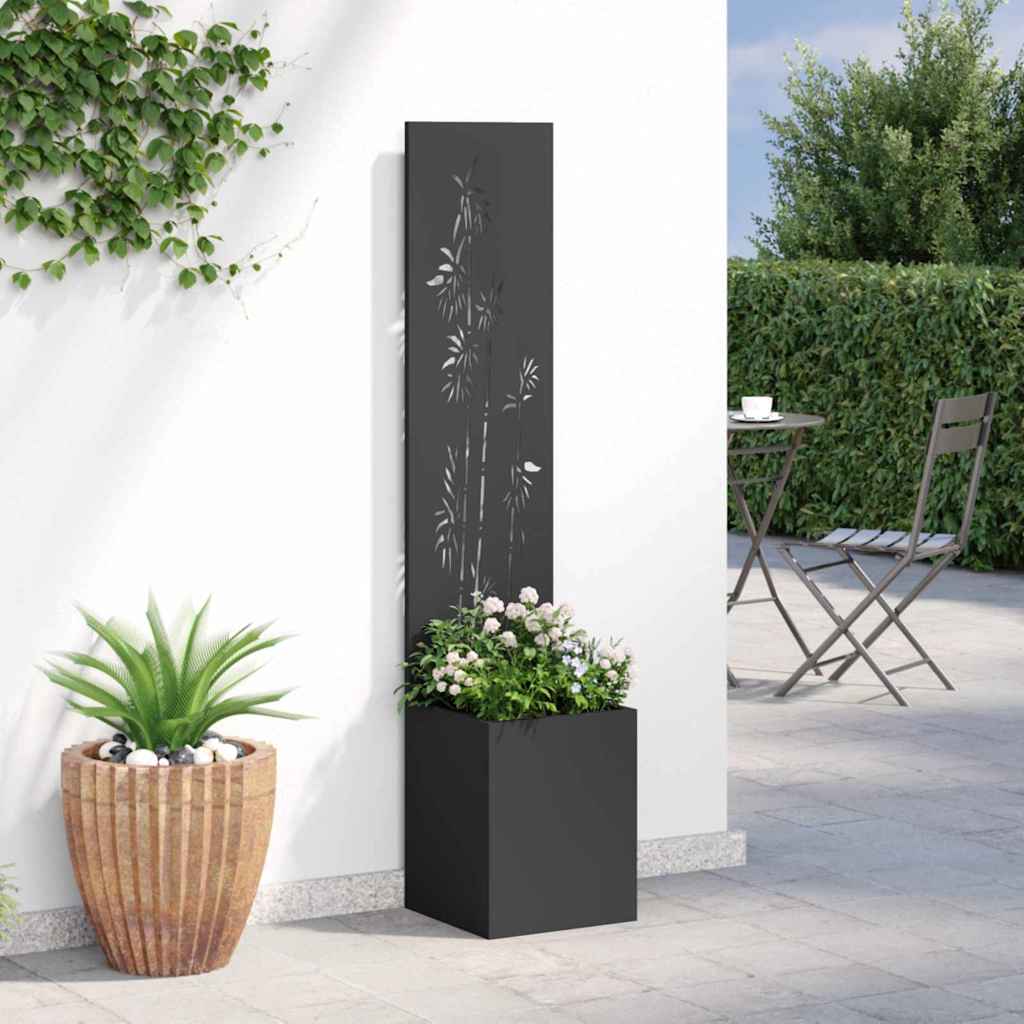 Privatnost u vrtu Crna 32 x 32 x 150 cm Hladno valjana čelična