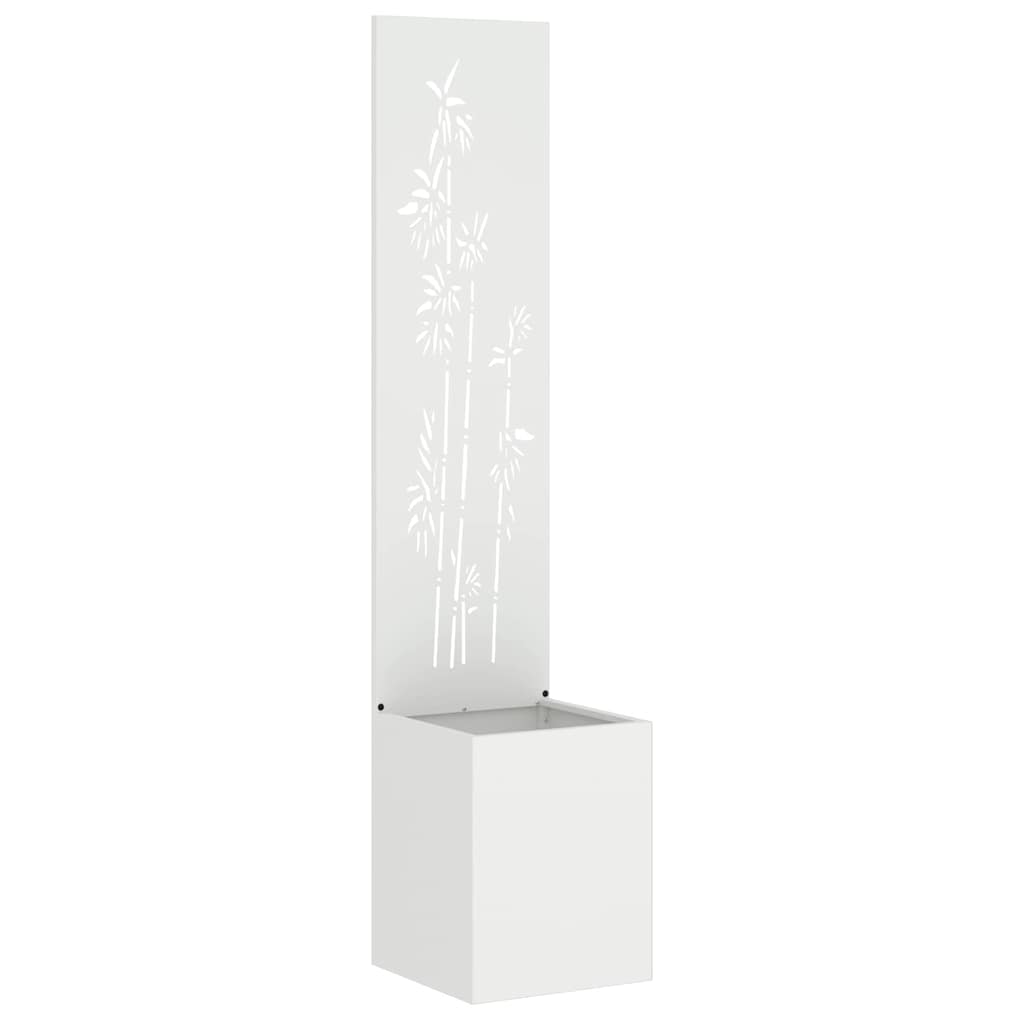 Privatnost u vrtu Bijelo 32 x 150 cm Hladno valjana čelična