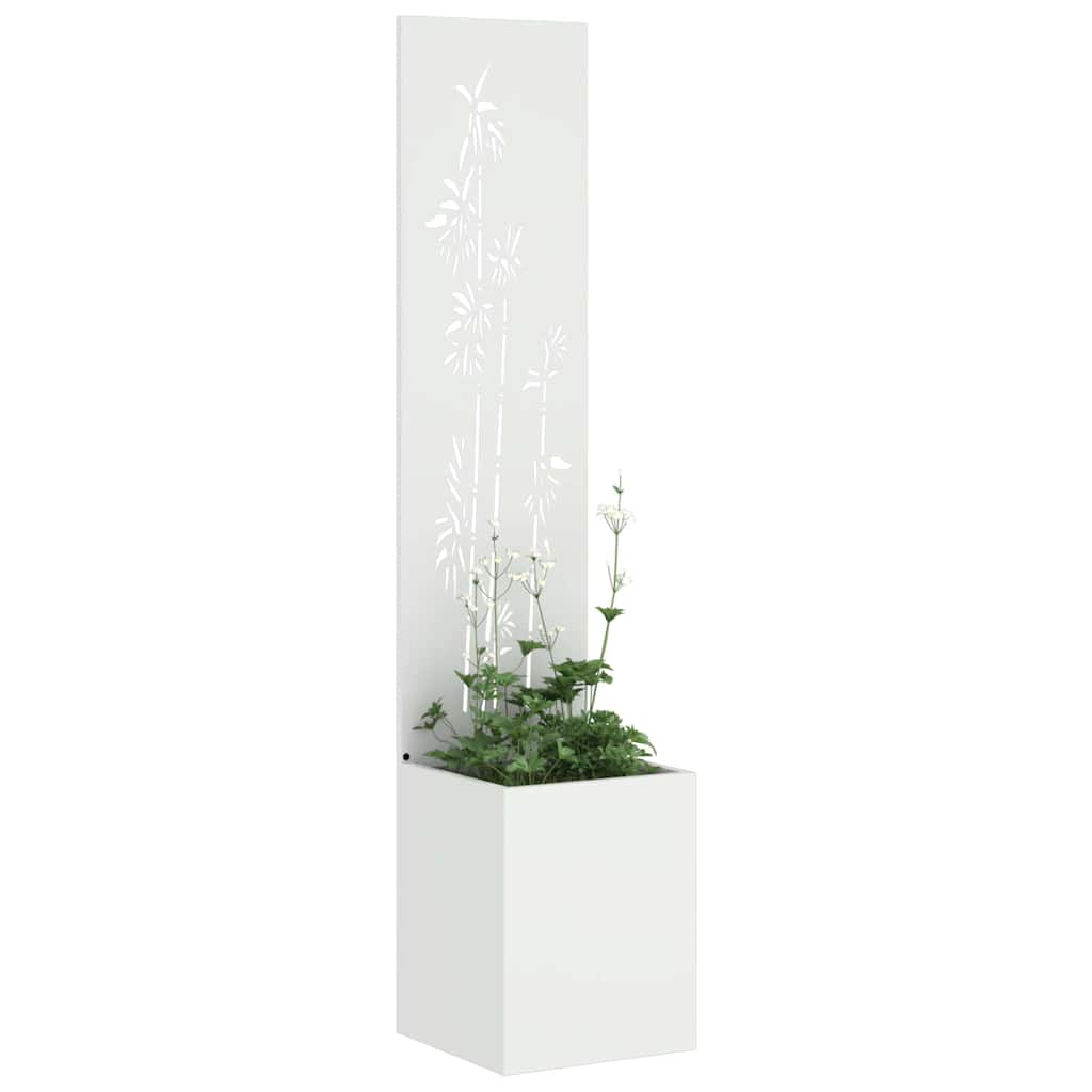Privatnost u vrtu Bijelo 32 x 150 cm Hladno valjana čelična