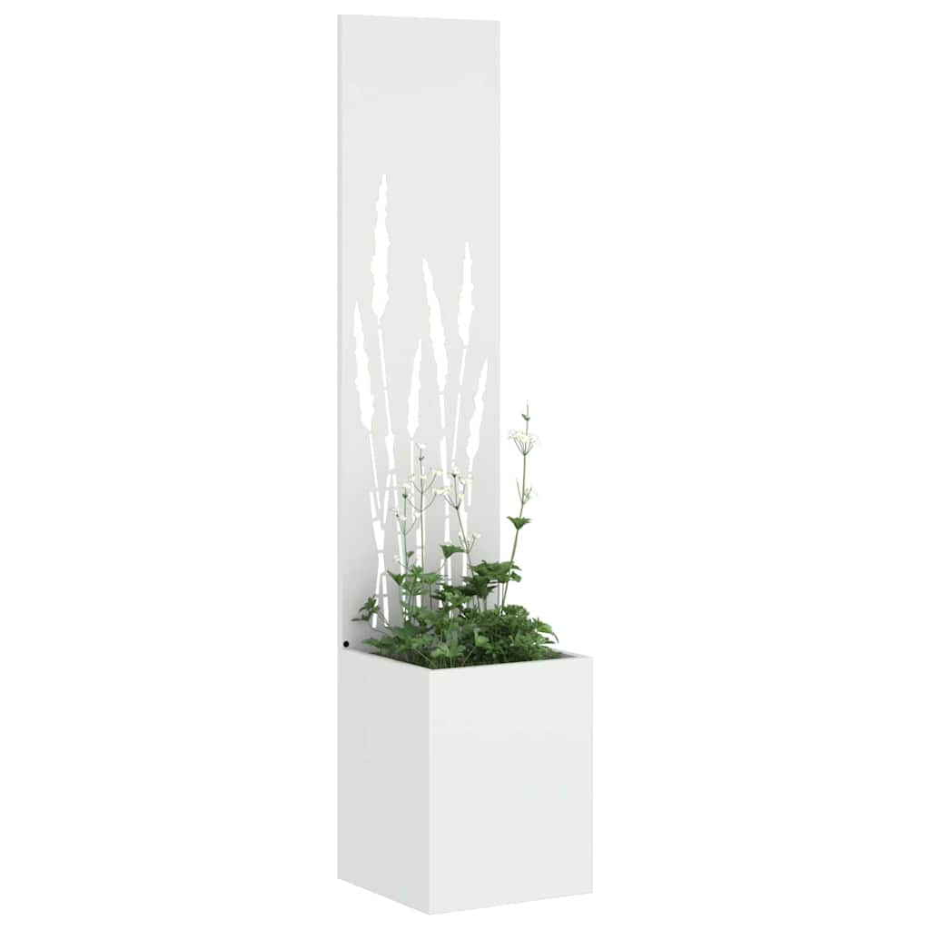 Privatnost u vrtu Bijelo 32 x 150 cm Hladno valjana čelična