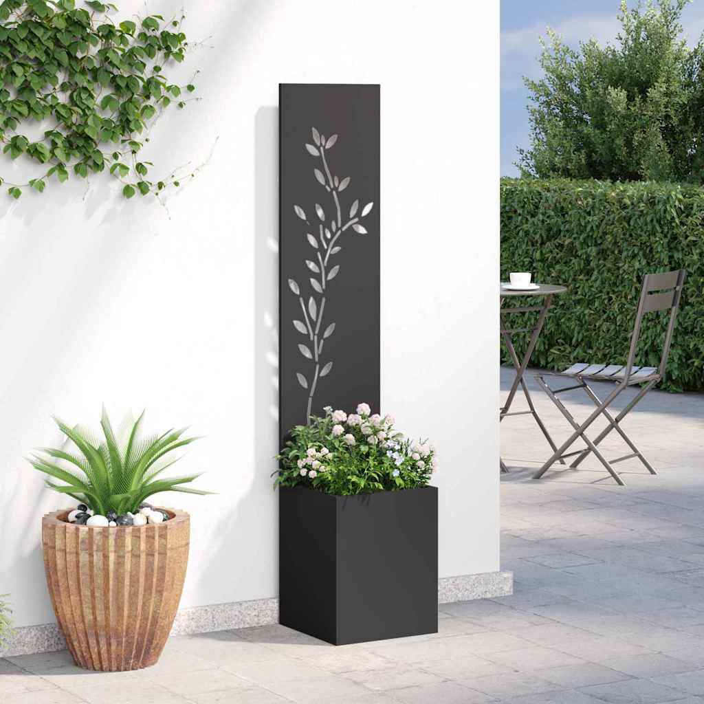 Privatnost u vrtu Crna 32 x 32 x 150 cm Hladno valjana čelična