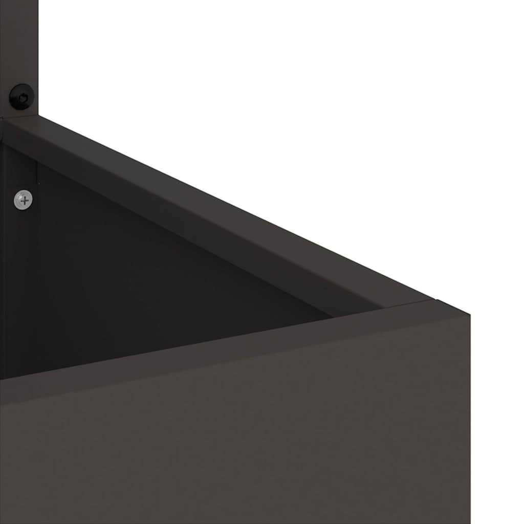 Privatnost u vrtu Crna 32 x 32 x 150 cm Hladno valjana čelična