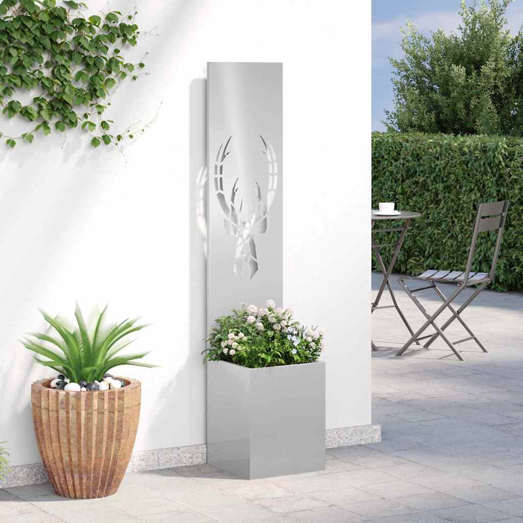 Privatnost u vrtu Srebrna 32 x 32 x 150 cm Nehrđajući čelik