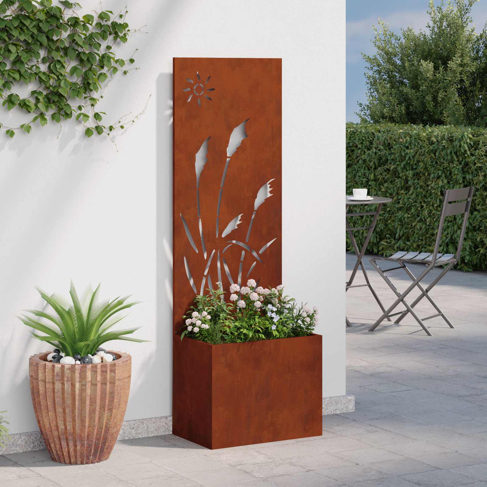 Privatnost u vrtu Rezbarija Rđa 50 x 150 cm Otporni čelik