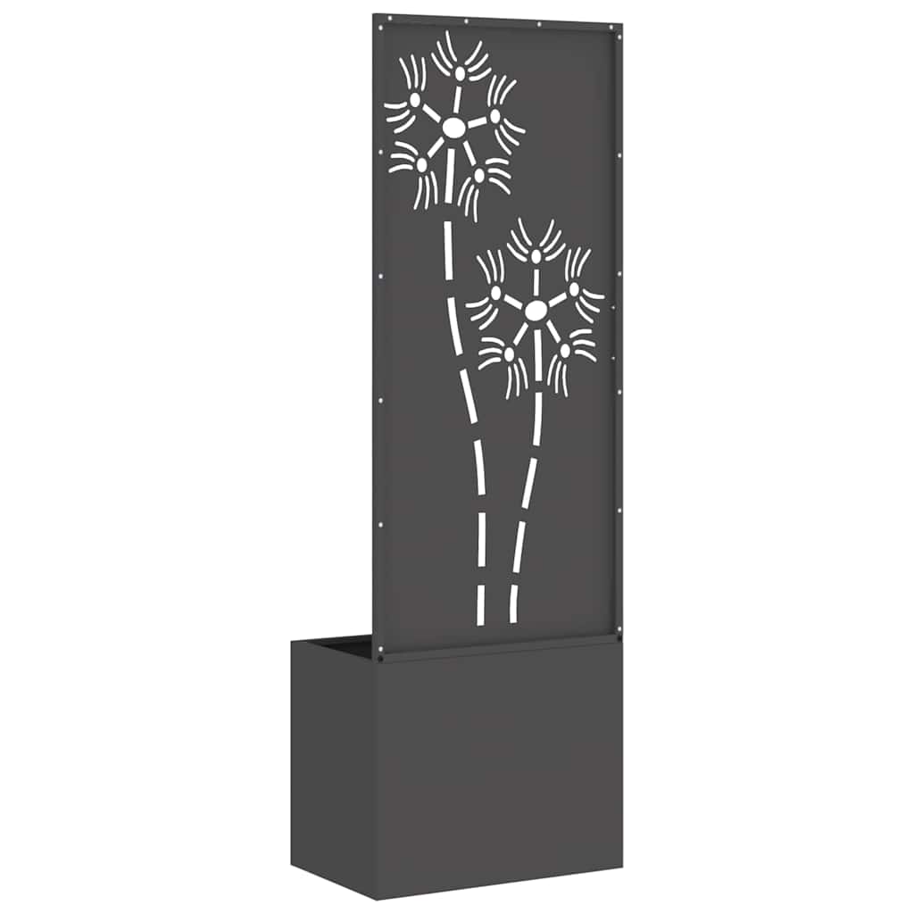 Privatnost u vrtu Crna 50 x 32 x 150 cm Hladno valjana čelična