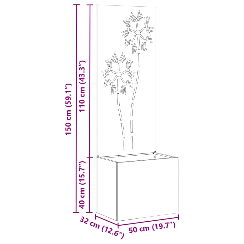 Privatnost u vrtu Cvjetni Maslinovo zelena 50 x 140 cm