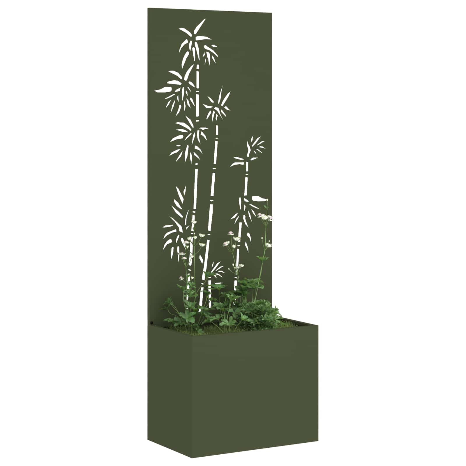 Privatnost u vrtu Cvjetni Maslinovo zelena 50 x 150 cm