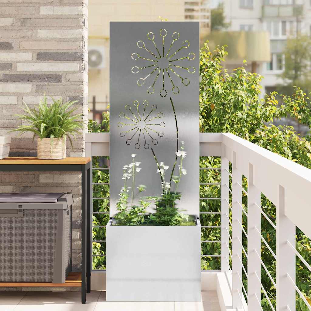 Privatnost u vrtu Srebrna 50 x 150 cm Nehrđajući čelik