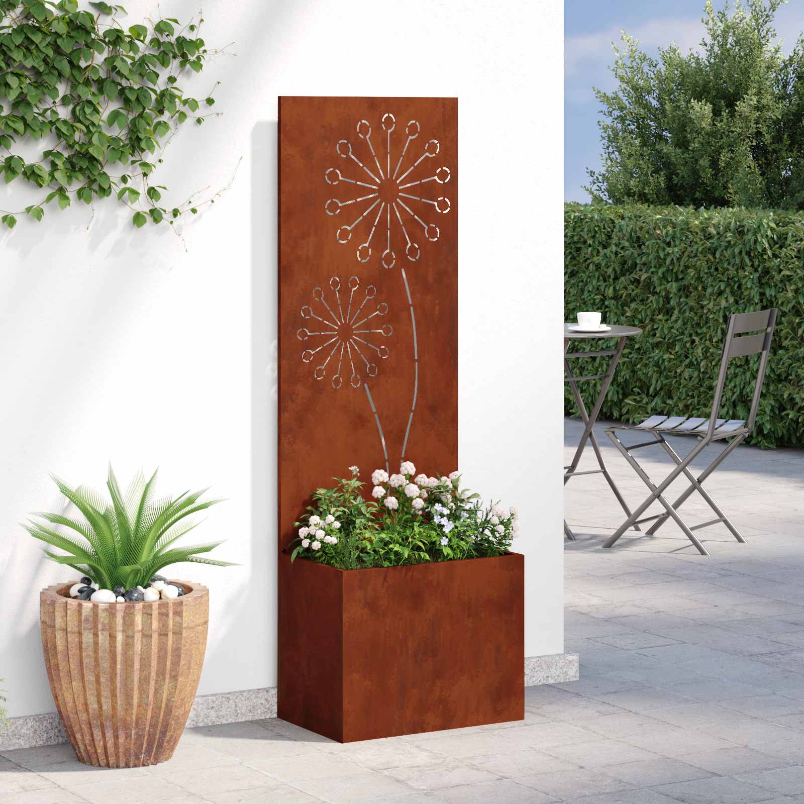 Privatnost u vrtu Rezbarija Rđa 50 x 150 cm Otporni čelik