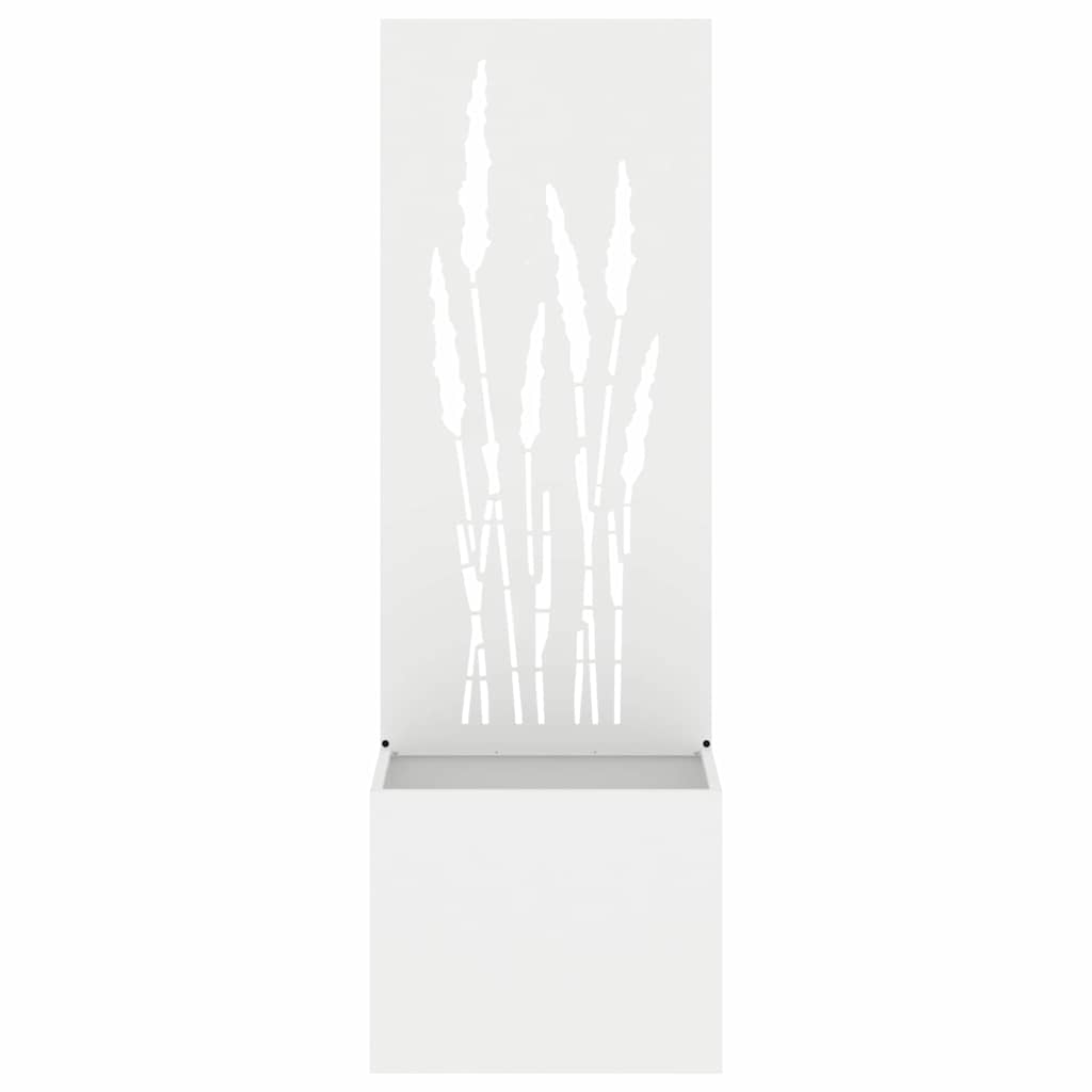 Privatnost u vrtu Bijelo 50 x 150 cm Hladno valjana čelična