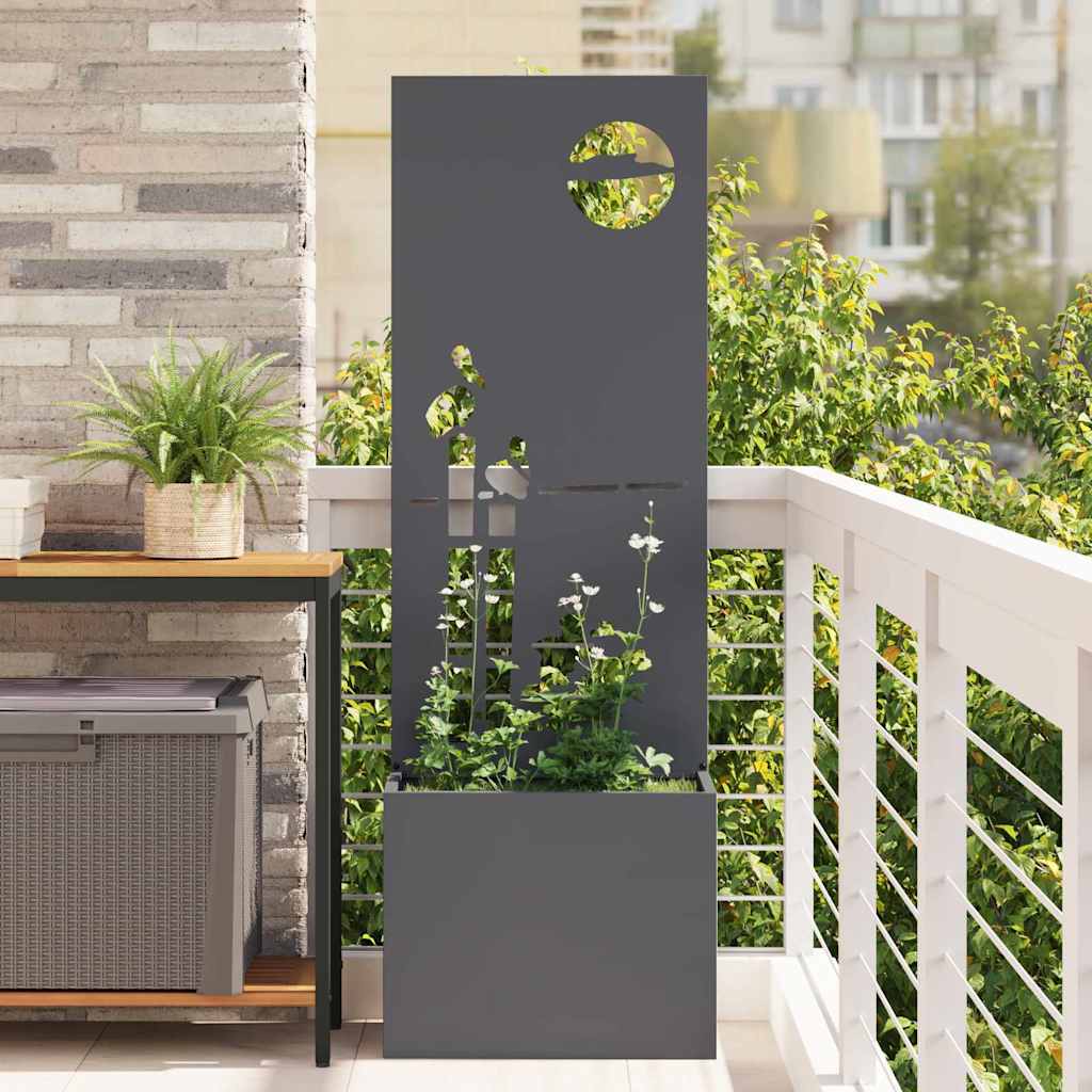 Privatnost u vrtu Antracit 50 x 150 cm Hladno valjana čelična