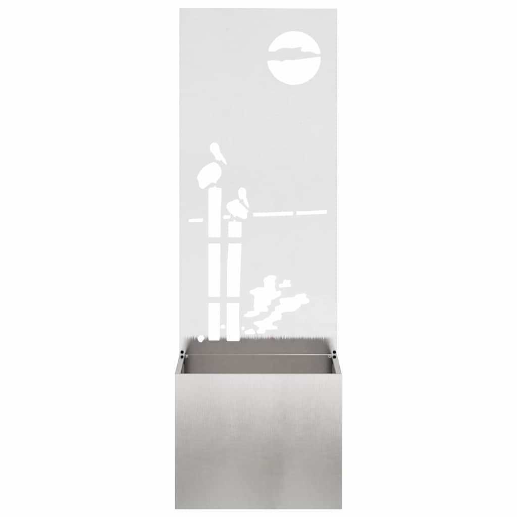 Privatnost u vrtu Srebrna 50 x 150 cm Nehrđajući čelik